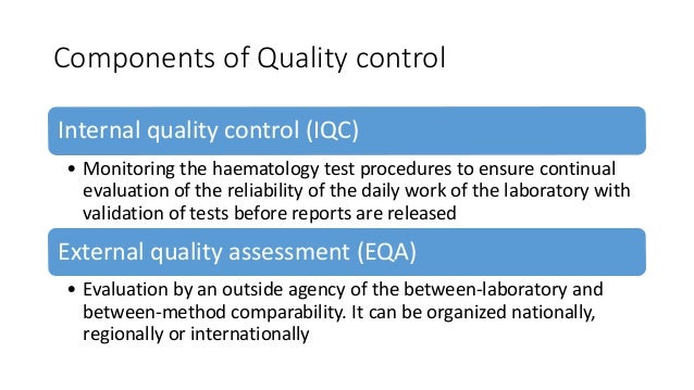 Internal quality control (IQC) in coagulation lab