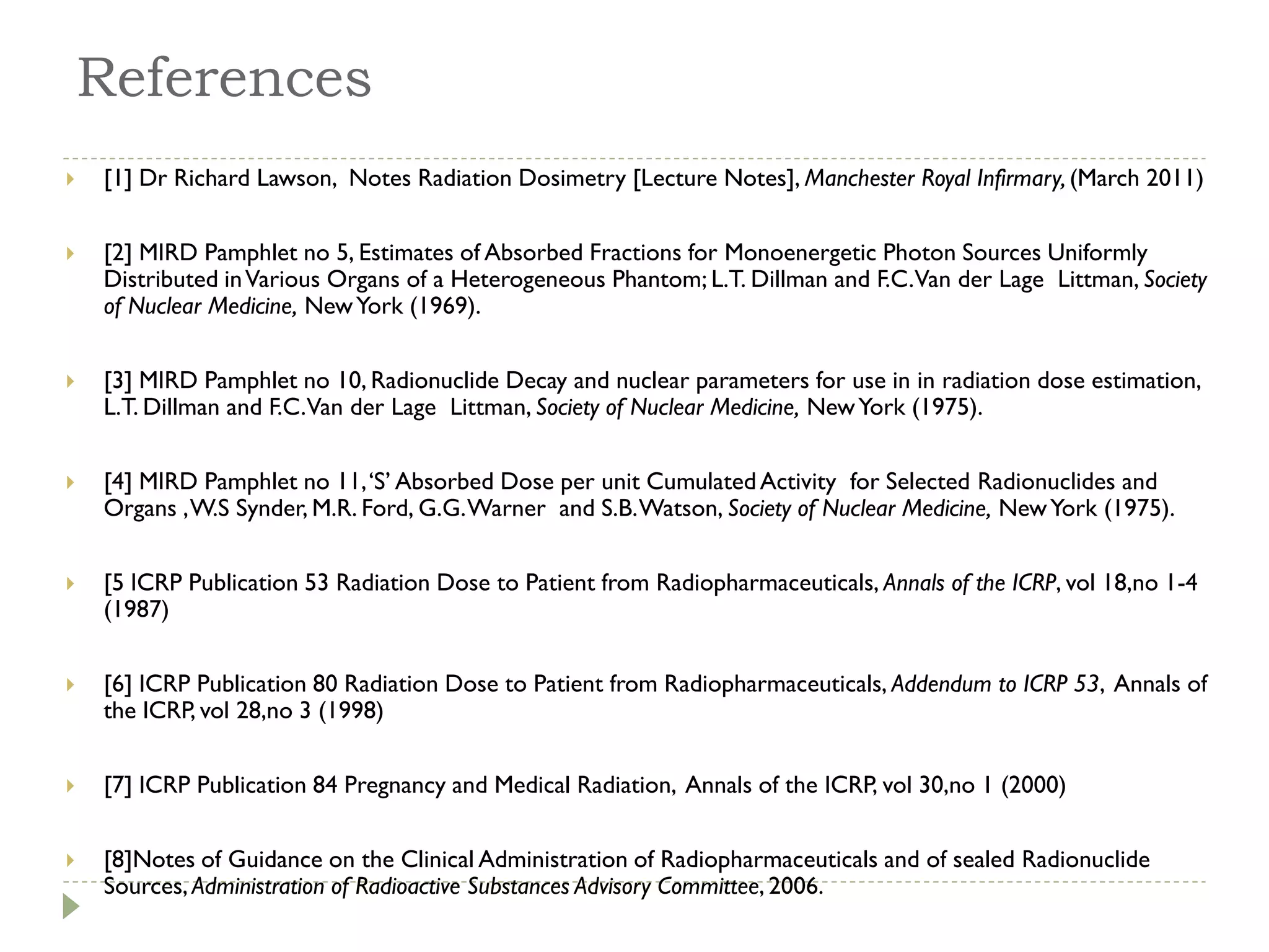 Internal radiation dosimetry | PDF