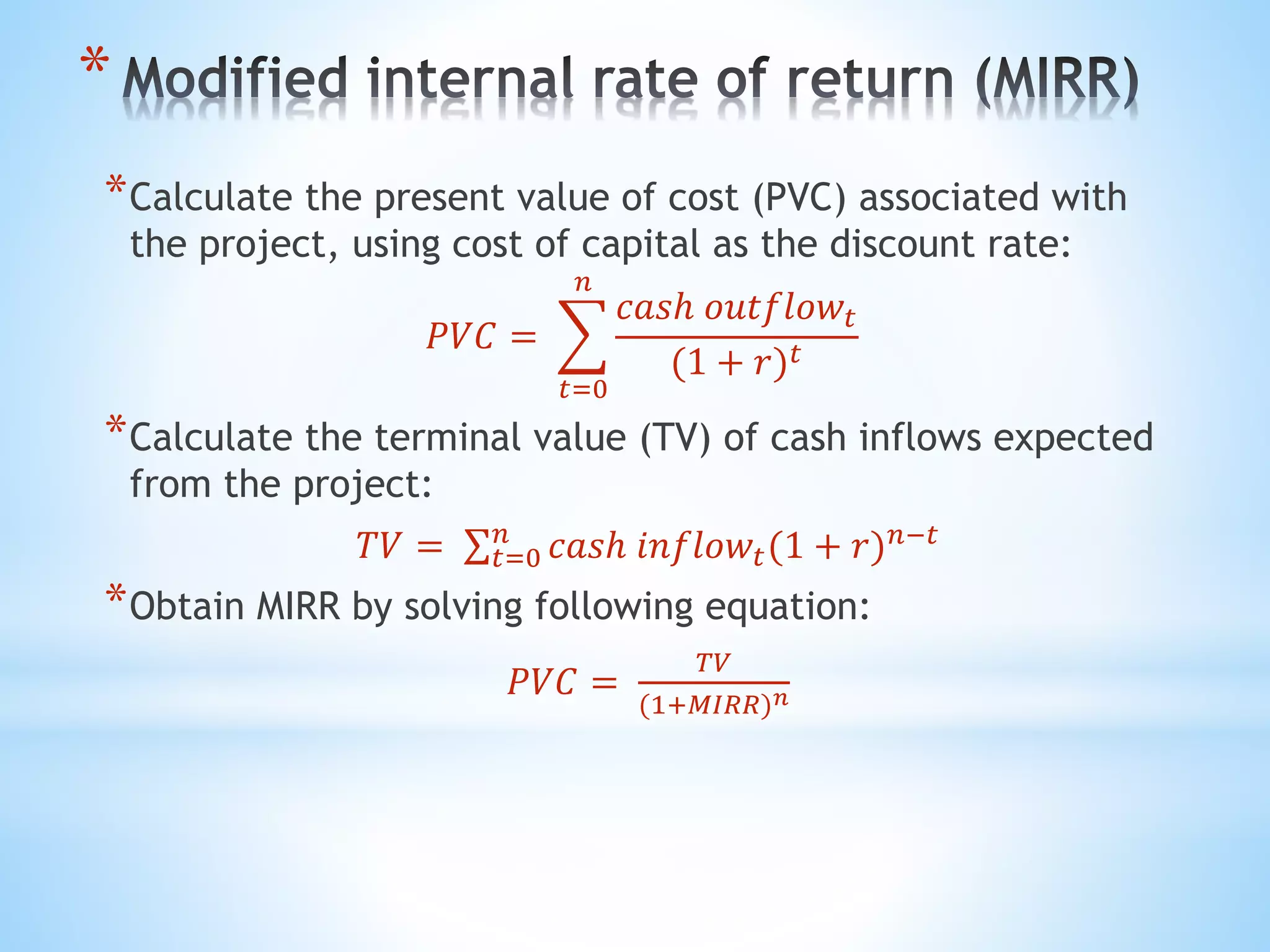 Internal rate of return | PPTX