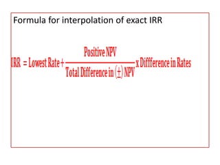 Internal rate of return | PPTX