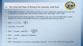 Internal rate of return | PDF