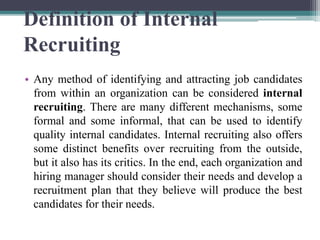 Internal recruitment | PPT