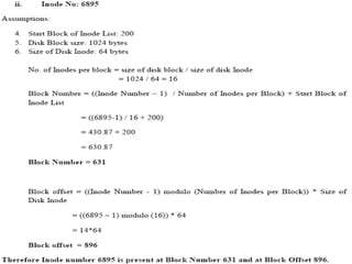 File Representation Internal representation of files ppt | PPT