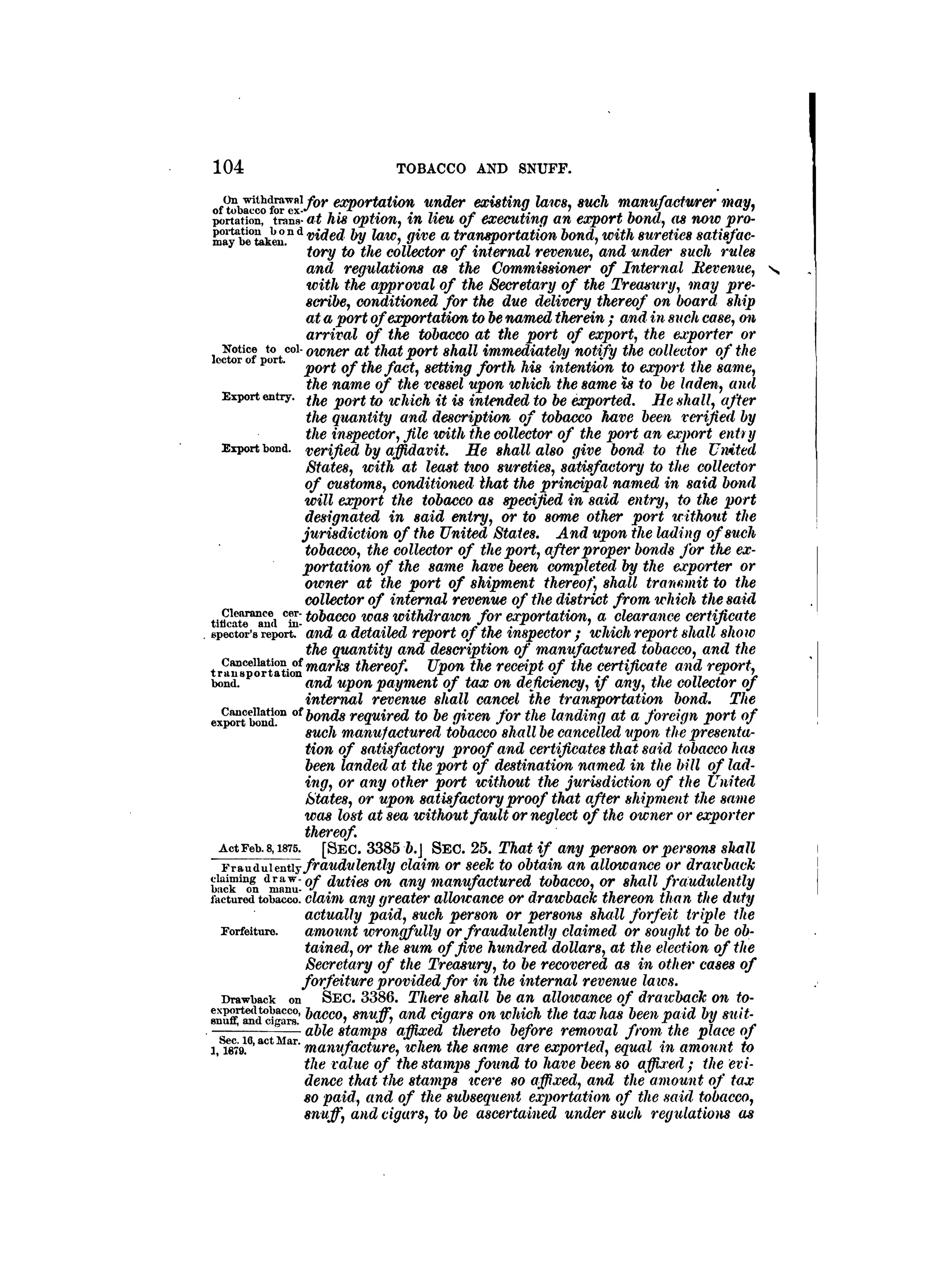 Internal revenue codes of 1879