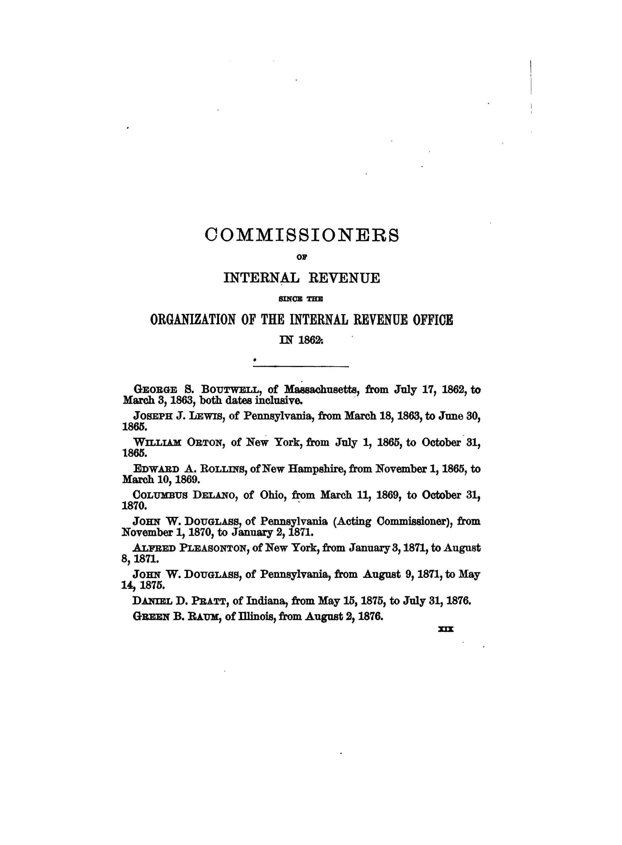 Internal revenue codes of 1879