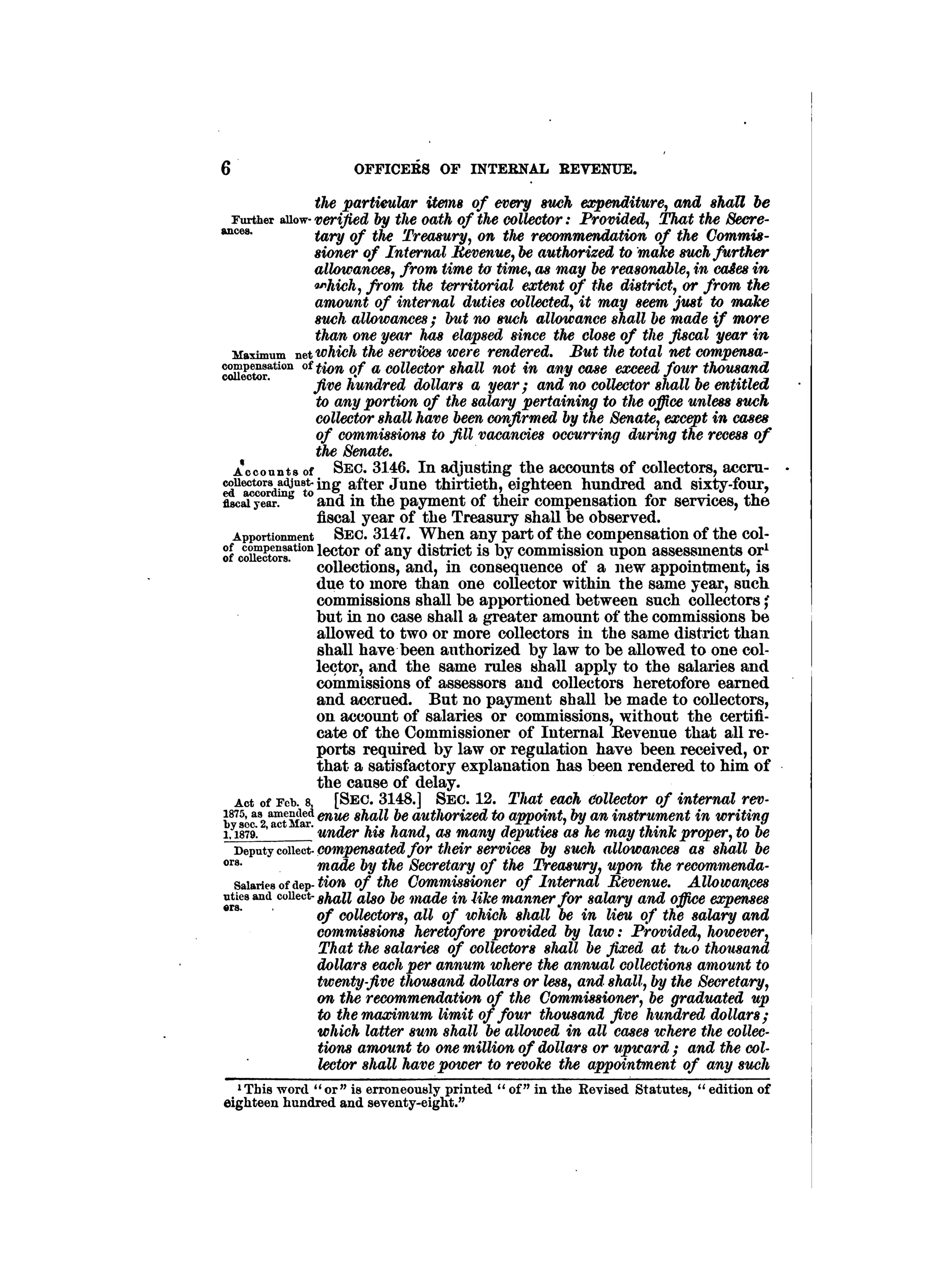 Internal revenue codes of 1879