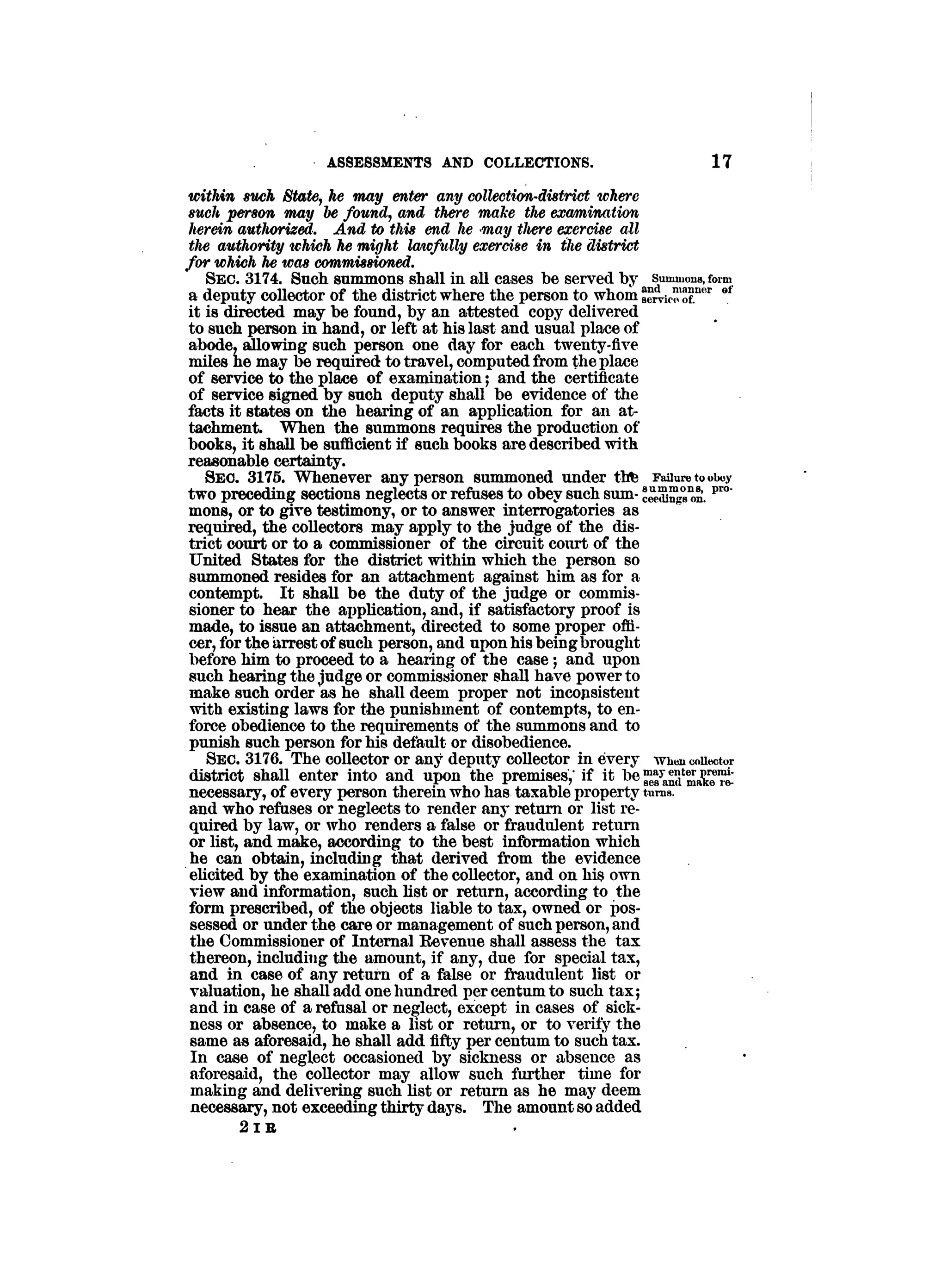 Internal revenue codes of 1879
