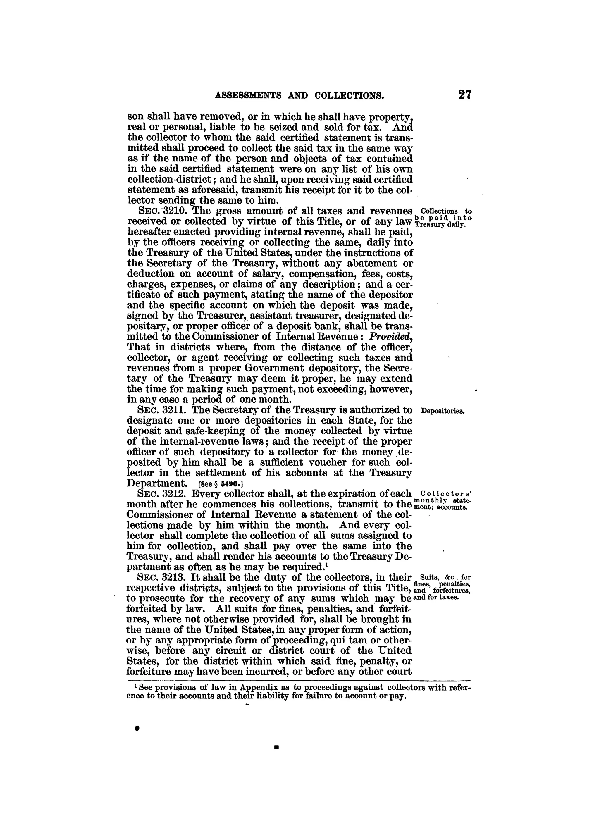 Internal revenue codes of 1879