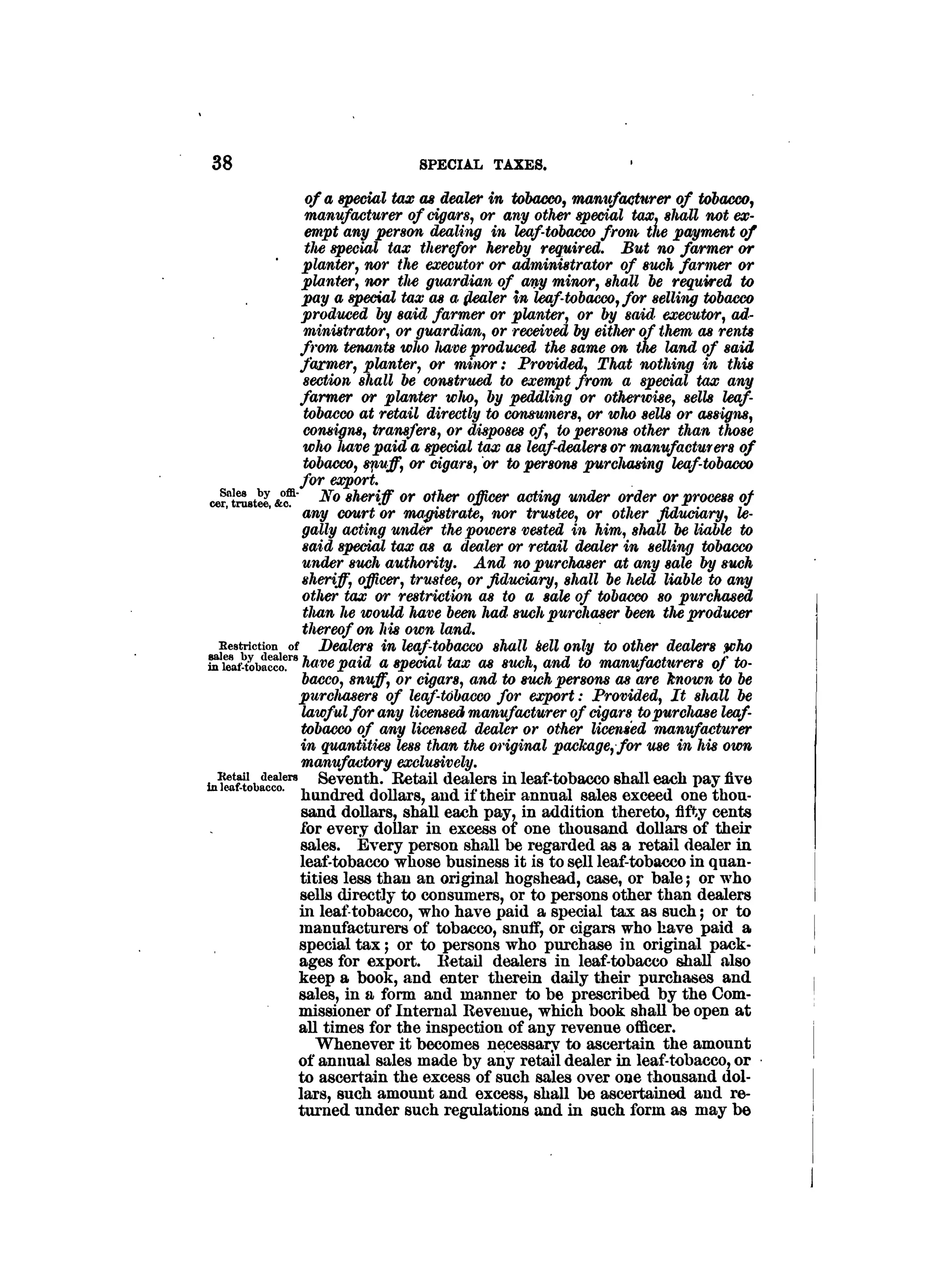 Internal revenue codes of 1879