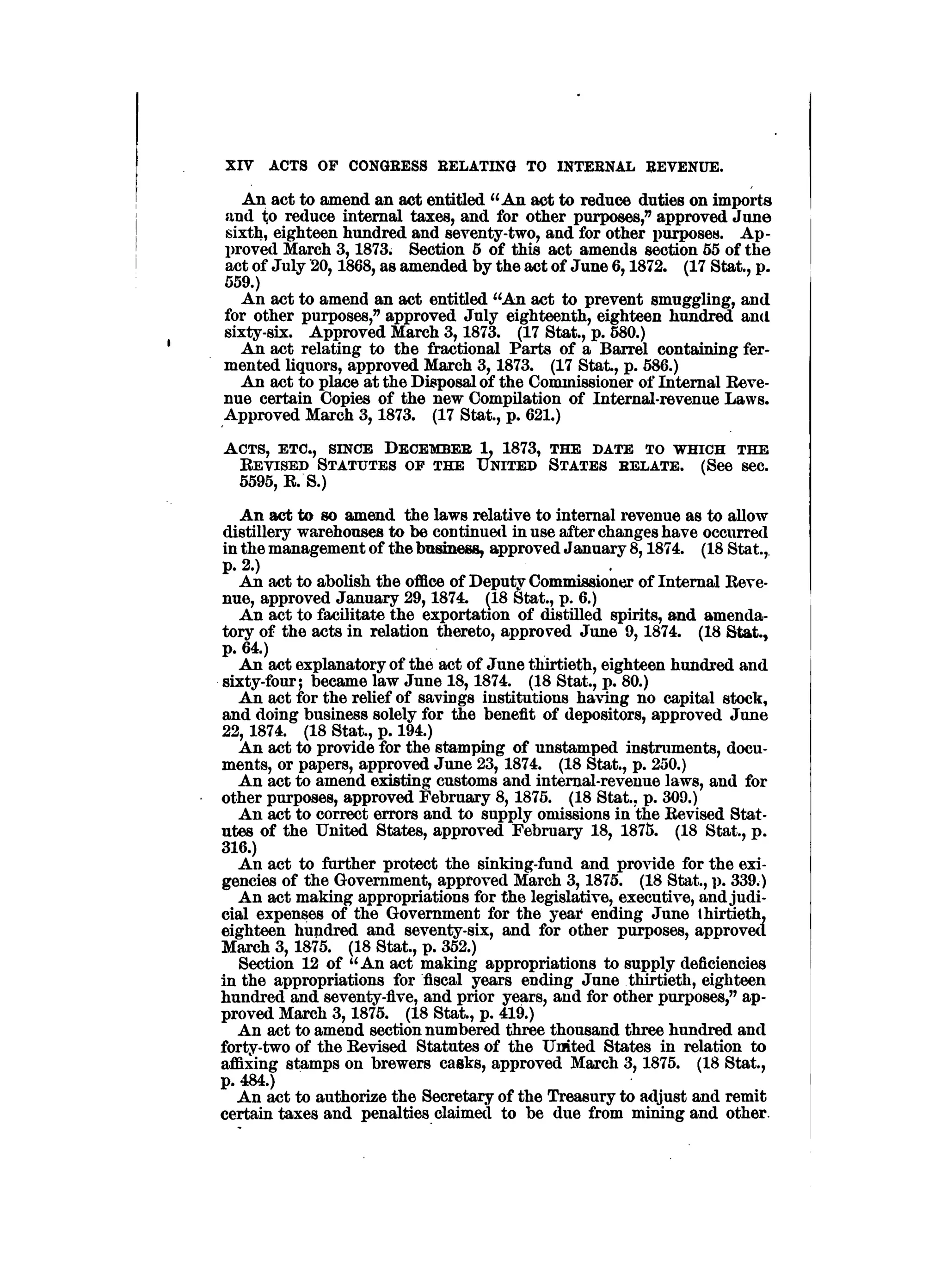 Internal revenue codes of 1879