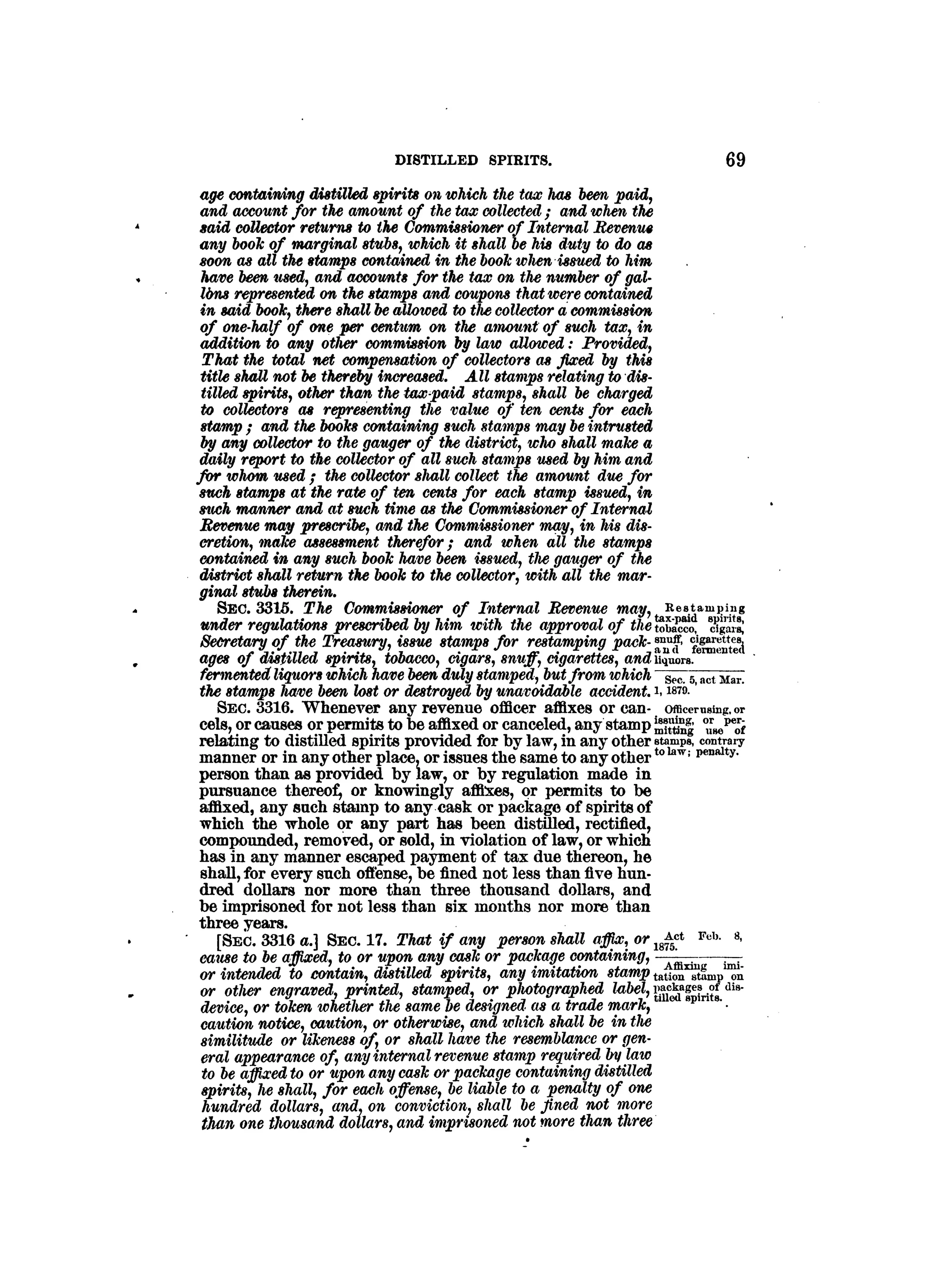 Internal revenue codes of 1879