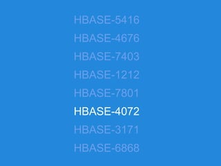 HBASE-4072
Interesting because: Biggest facepalm.
Disable reading zoo.cfg files
What? Used to be, if two system both use Z...