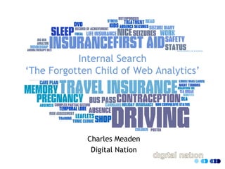 Internal Search
‘The Forgotten Child of Analytics’
Charles Meaden
Digital Nation
 