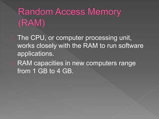 Internal storage of a computer system | PPTX