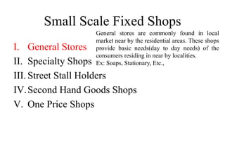 Small Size Shop Classification Internal trade | PPTX