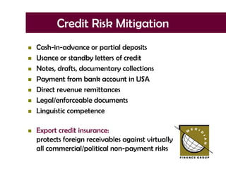 Need for working capital via longer payment terms