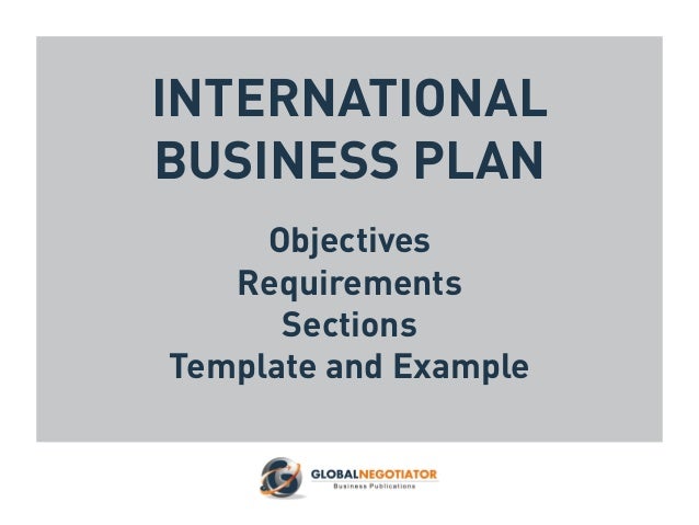 International business plan example