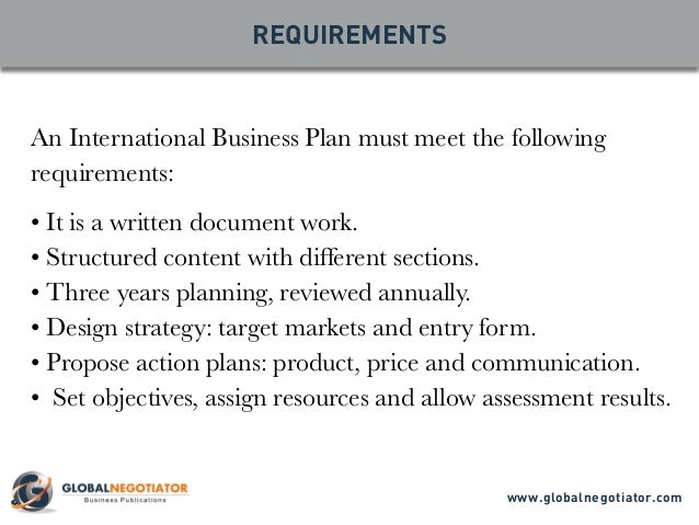 project 5 creating an international business plan