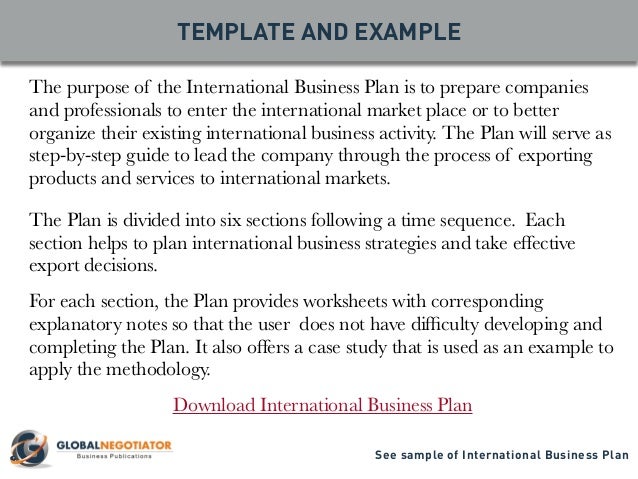 Example of an international business plan