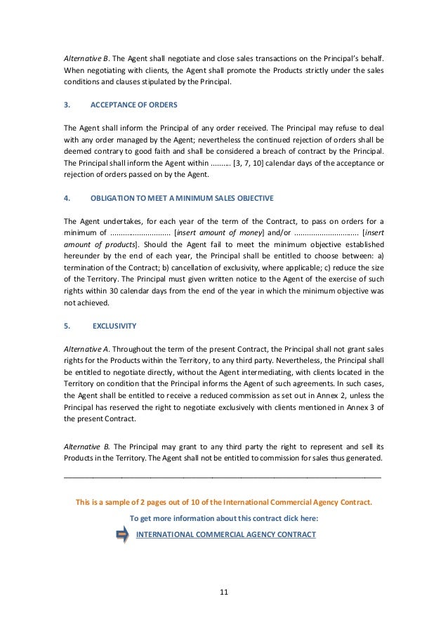 International Contracts Models