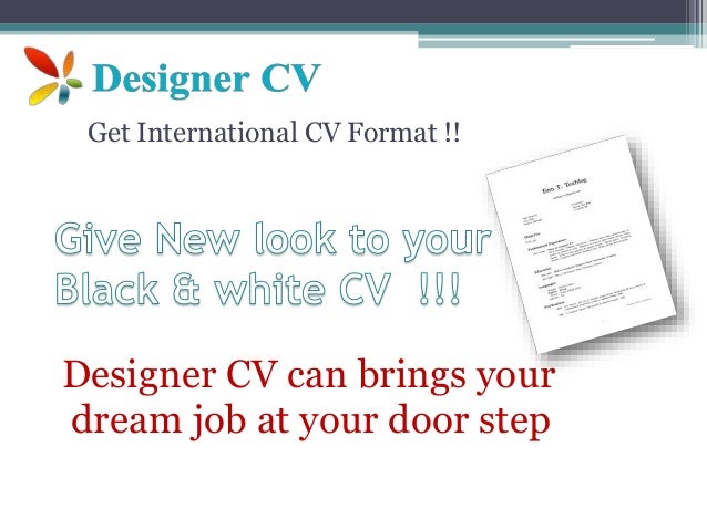designer cv format