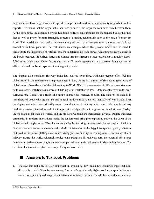 International Economics Theory And Policy 11th Edition Krugman Soluti