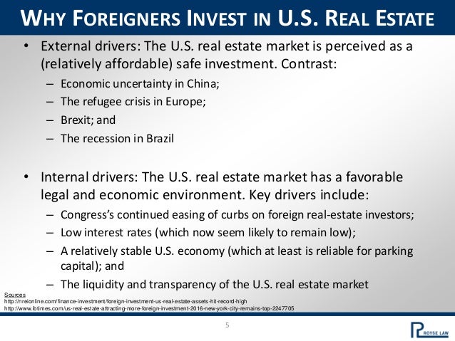 International Foreign Investment In Us Real Estate