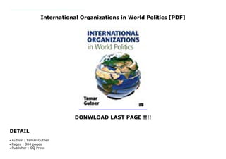 International Organizations in World Politics [PDF] | PDF