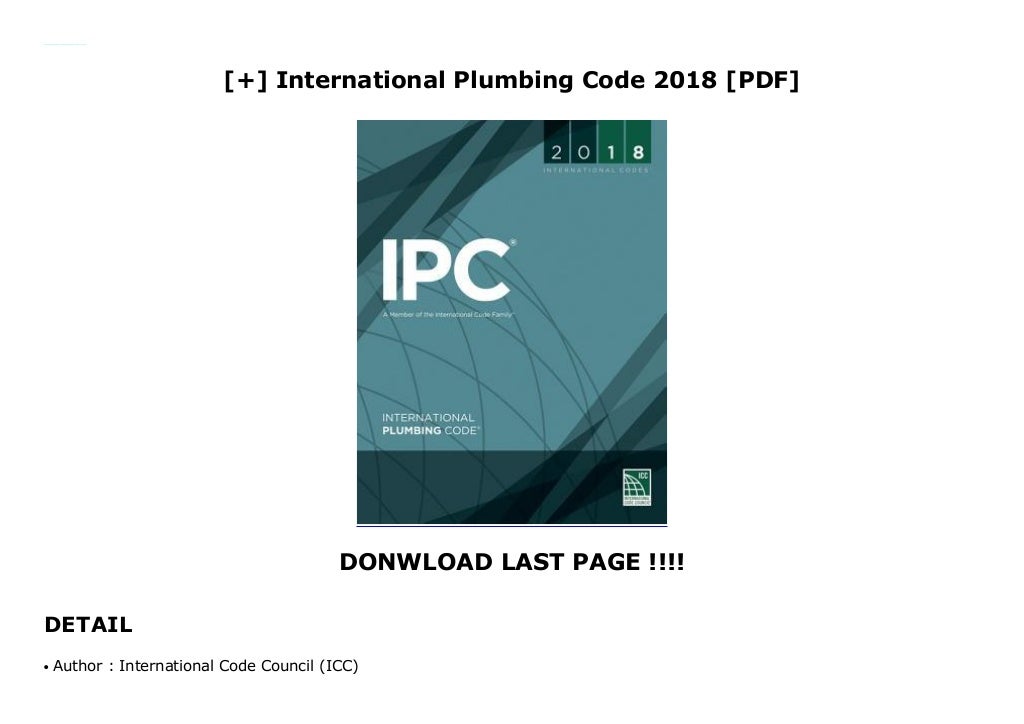 International Plumbing Code 2018 Pdf International Plumbing Code 2018 Pdf