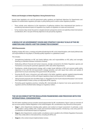 REVIEW OF INTERNATIONAL REGULATORY CO-OPERATION IN THE UNITED KINGDOM
3
A WHOLE OF UK GOVERNMENT VISION AND STRATEGY CAN H...