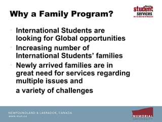 International Students Families in Unversity Context | PPT