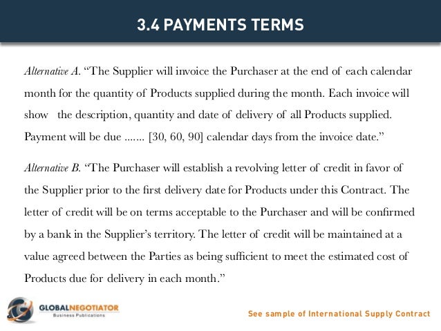net 30 terms agreement international supply contract contract template and sle net 30 terms agreement international supply contract contract template and sle