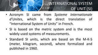 International system-units (Science 6) | PPT