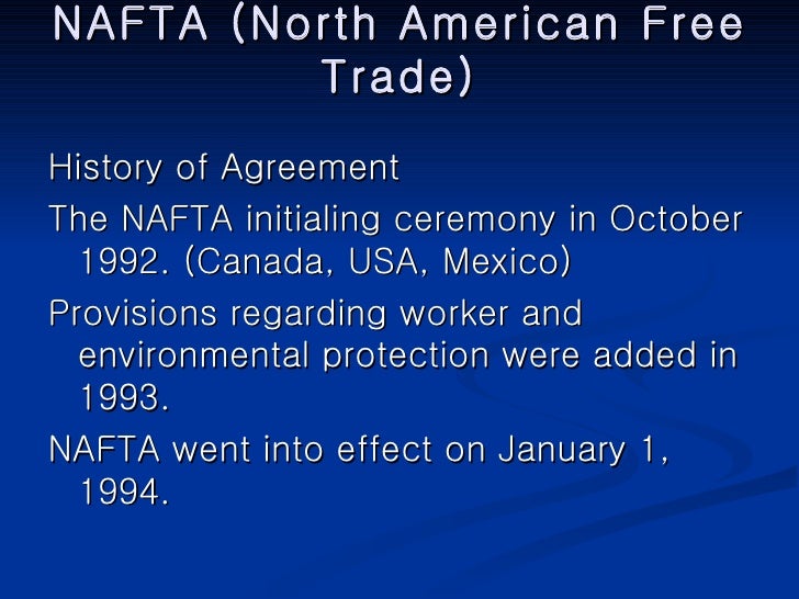 the role and impact of the north american free trade agreement nafta This article examines the economic impact of the north american free trade agreement (nafta) on western new york (wny) a variety of theoretical perspectives are reviewed, notably impact assessment evidence from a survey of local industrial firms suggests that nafta has not played an especially . the role and impact of the north american free trade agreement nafta This article examines the economic impact of the north american free trade agreement (nafta) on western new york (wny) a variety of theoretical perspectives are reviewed, notably impact assessment evidence from a survey of local industrial firms suggests that nafta has not played an especially .