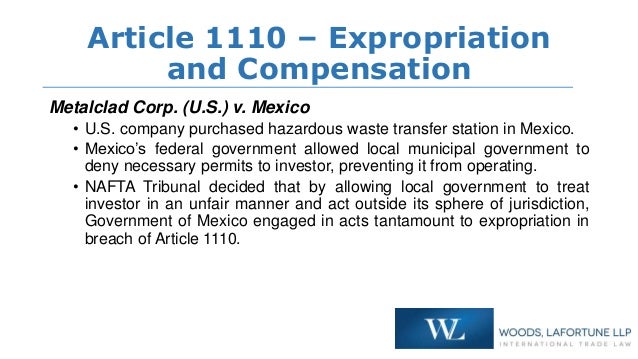 legal analysis of indirect expropriation claim It is no surprise that establishing a successful claim of indirect expropriation requires extensive analysis of the circumstances of each particular case in ruling on indirect expropriation, a tribunal is expected to carefully balance important public policy considerations with private interests vital to a particular investor. legal analysis of indirect expropriation claim It is no surprise that establishing a successful claim of indirect expropriation requires extensive analysis of the circumstances of each particular case in ruling on indirect expropriation, a tribunal is expected to carefully balance important public policy considerations with private interests vital to a particular investor.