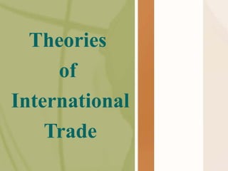 Theories  of  International Trade 