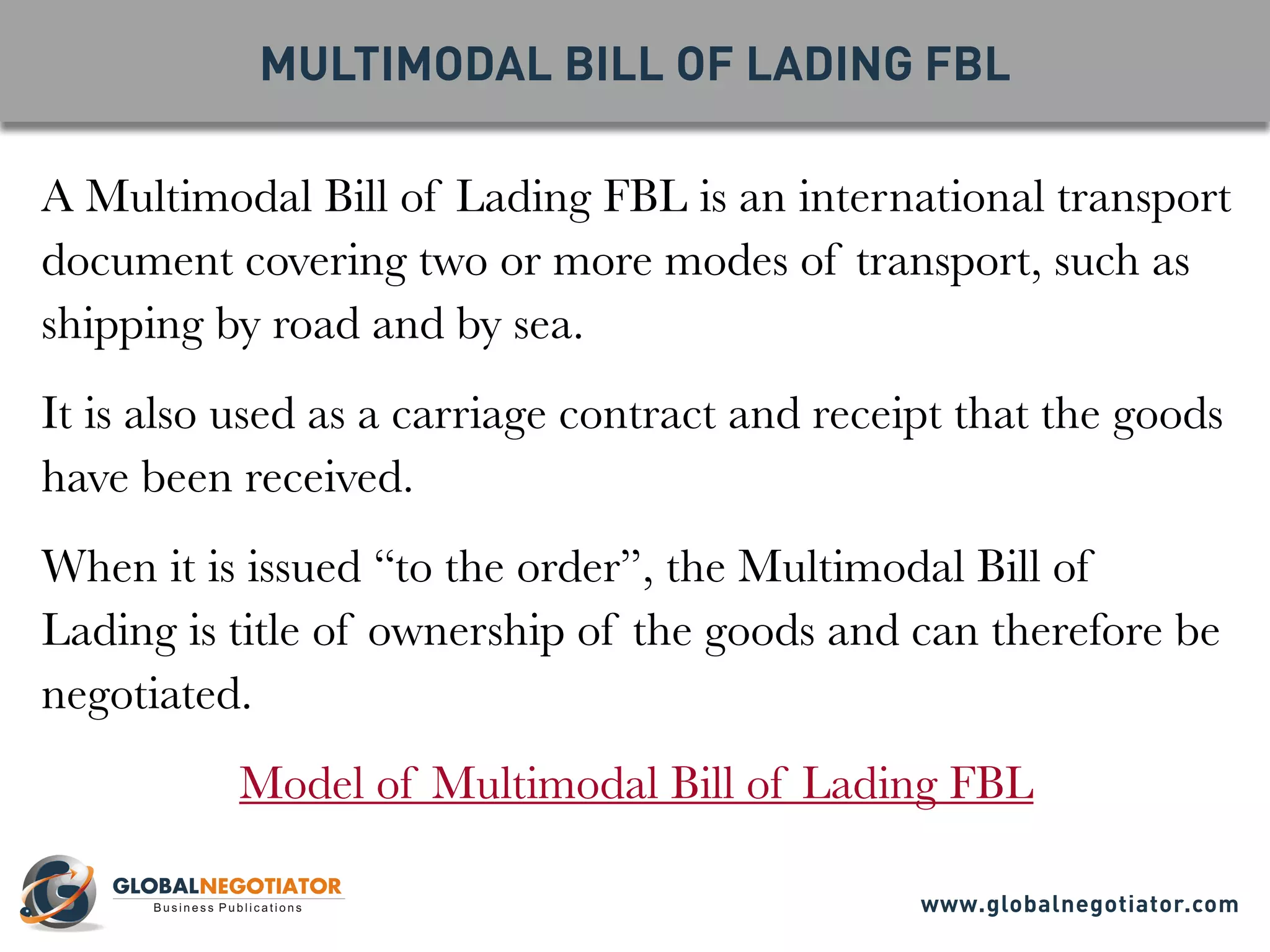 Transport Document: Sea, Road, Air, Multimodal | PDF
