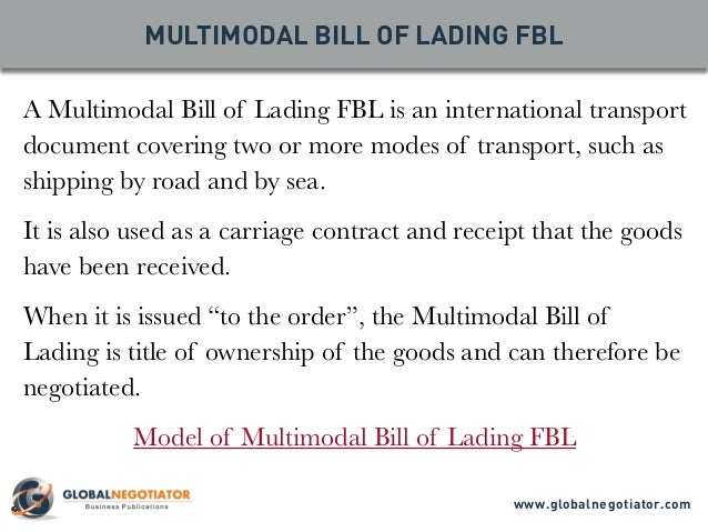 bill of lading document