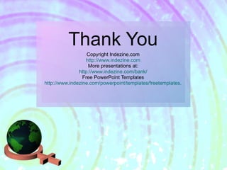 Thank You Copyright Indezine.com http://www.indezine.com More presentations at: http://www.indezine.com/bank/ Free PowerPo...