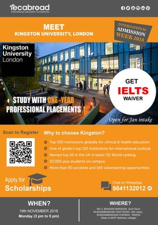 International admissions week   kingston