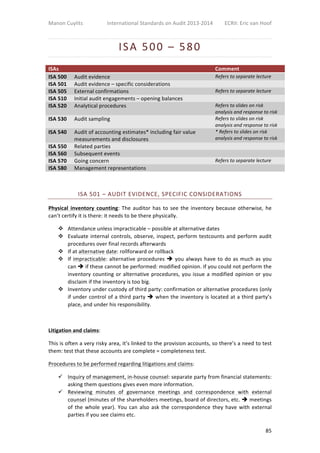 International Auditing Standards (ISA) | PDF