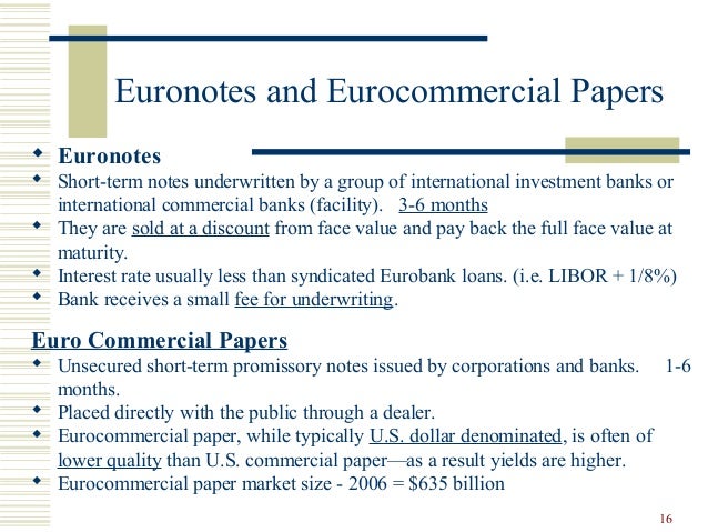 Markets and international banking