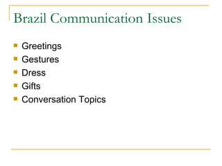 International Business Brazil Slides | PPT