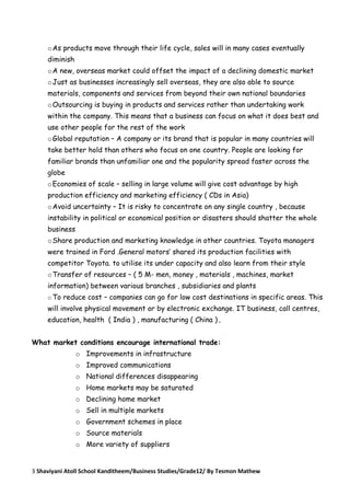 the market - a level business revision notes Images... Edexcel A level Business Studies notes Unit3 | PDF