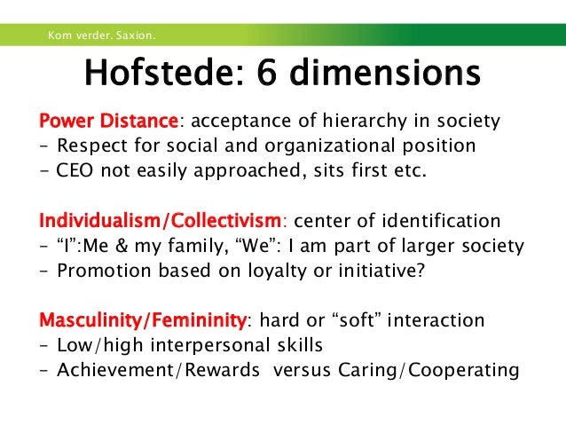 hofstede cultural differences in international