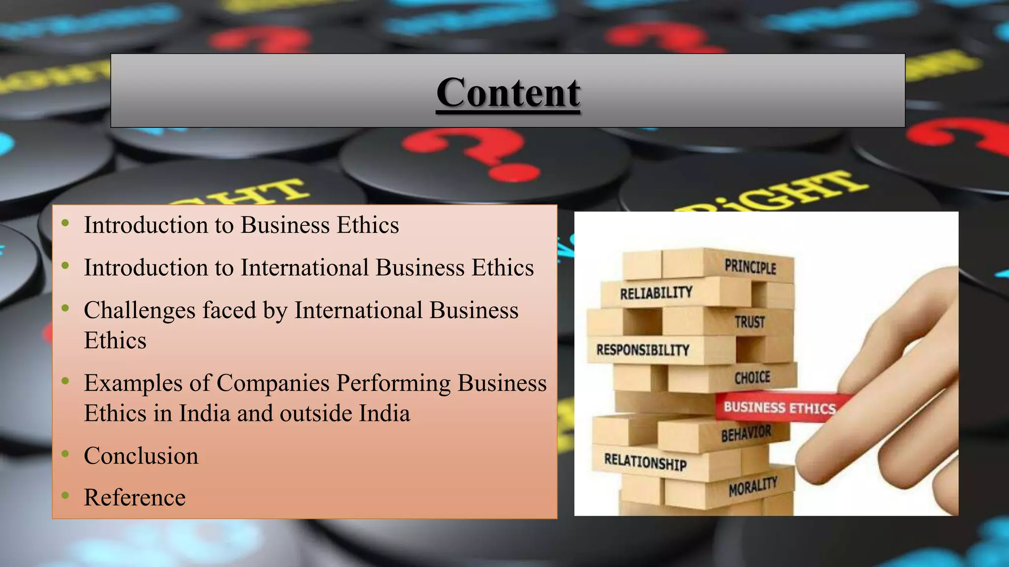International business ethics