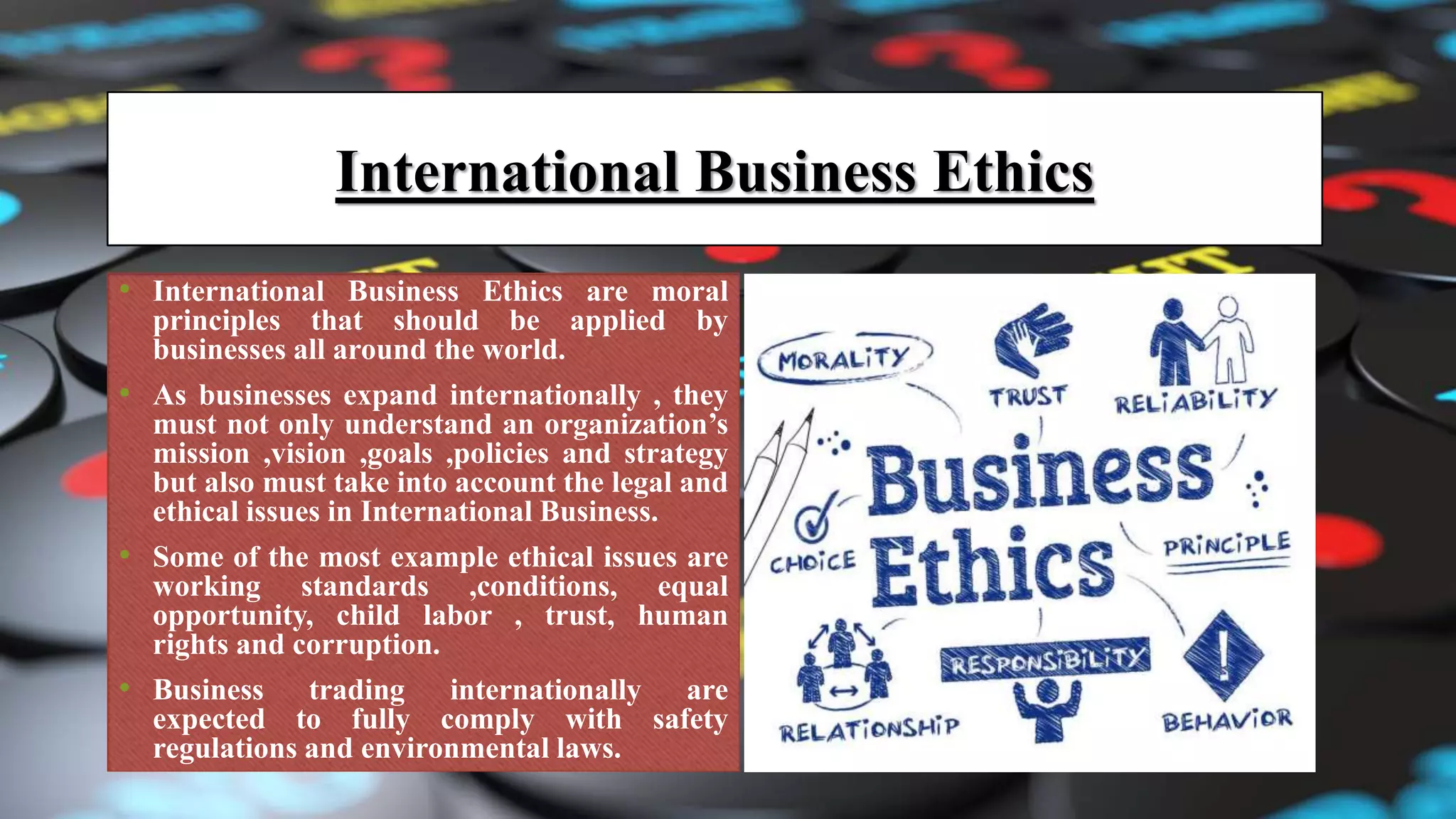 International business ethics