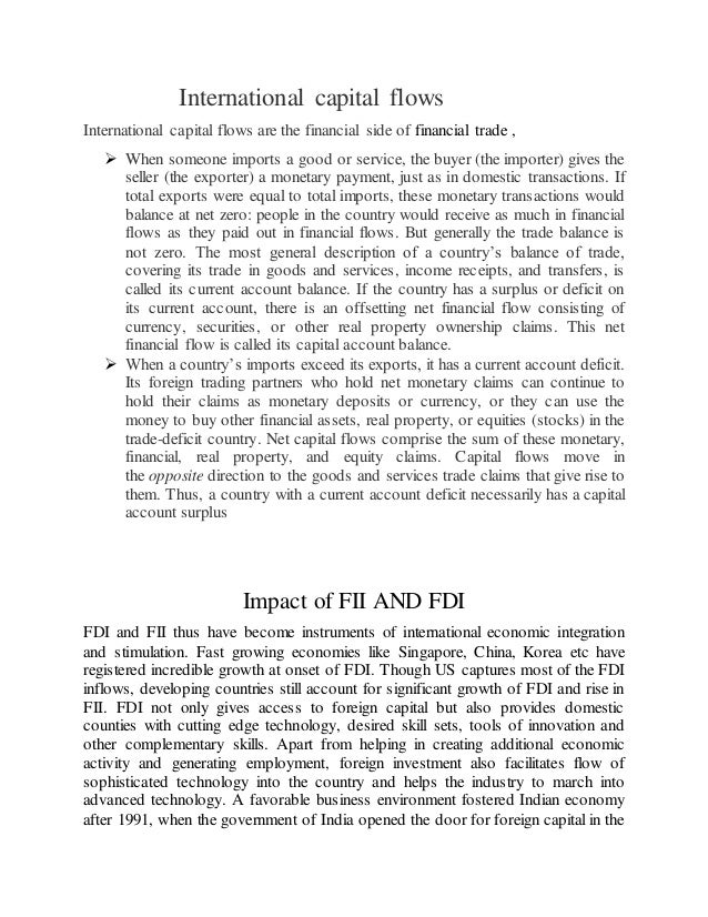 International capital flows