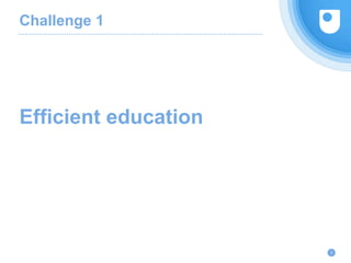 Challenge 1
Efficient education
3
 