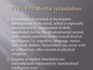 International classification of mental disorders | PPTX